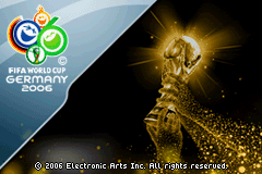 2006 FIFA World Cup title screen for GameBoy Advance